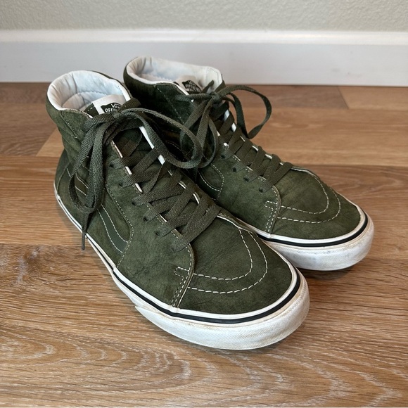 Vans Unisex Sk8-Hi Green Sneaker Shoes - Picture 1 of 11